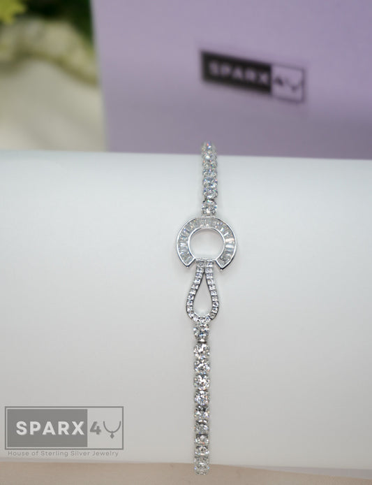 CZ CRESCENT BRACELET