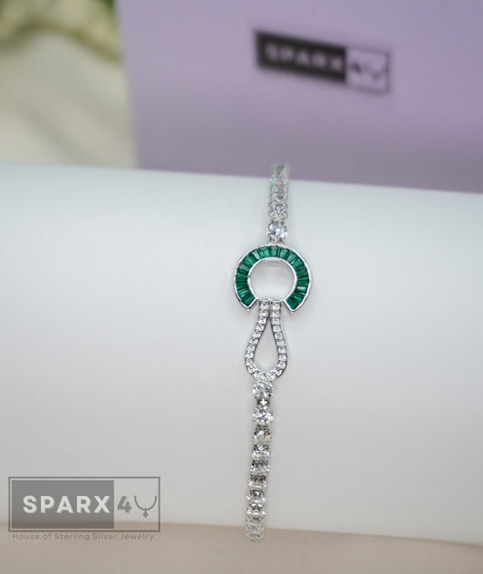 CZ CRESCENT BRACELET