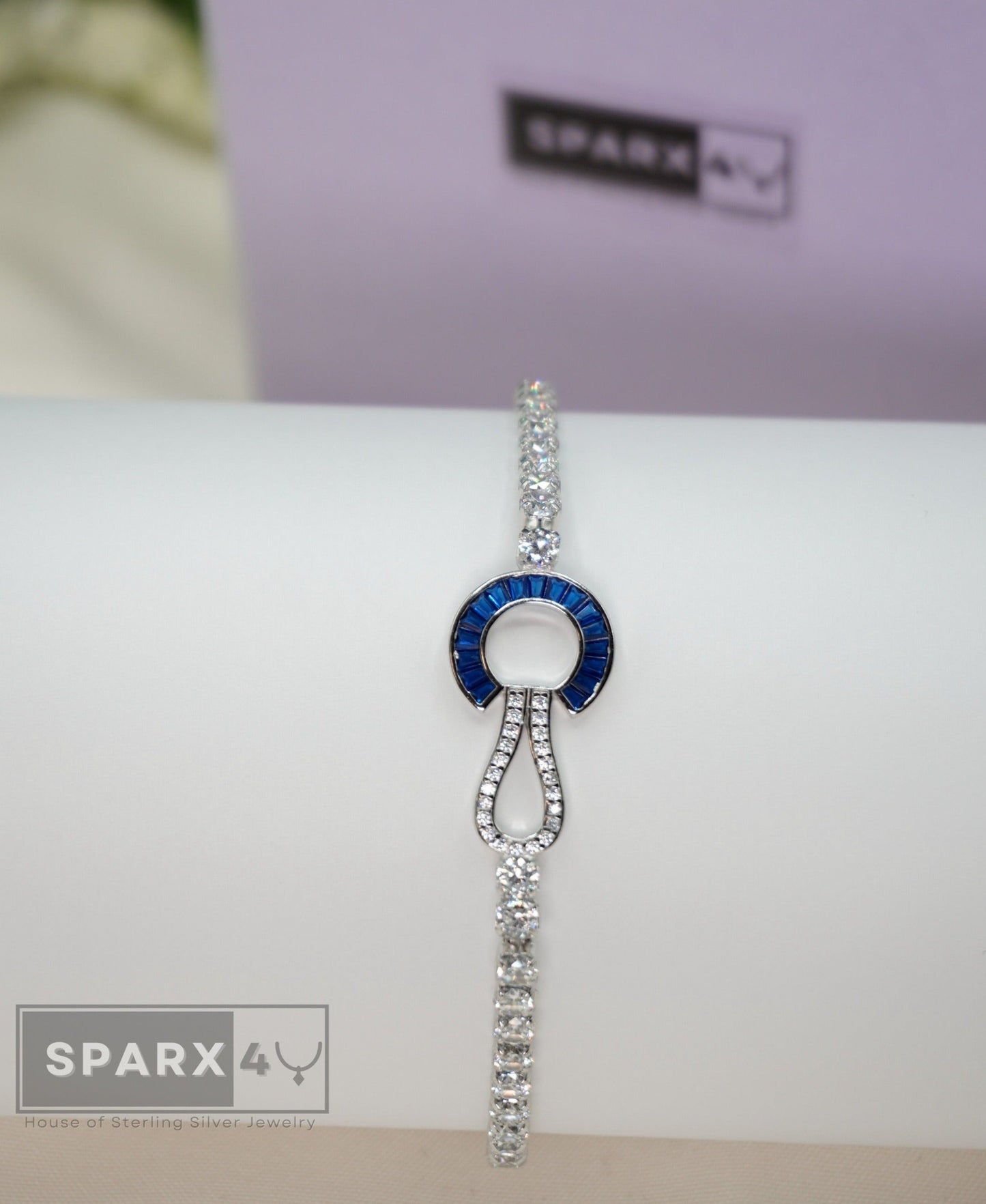 CZ CRESCENT BRACELET