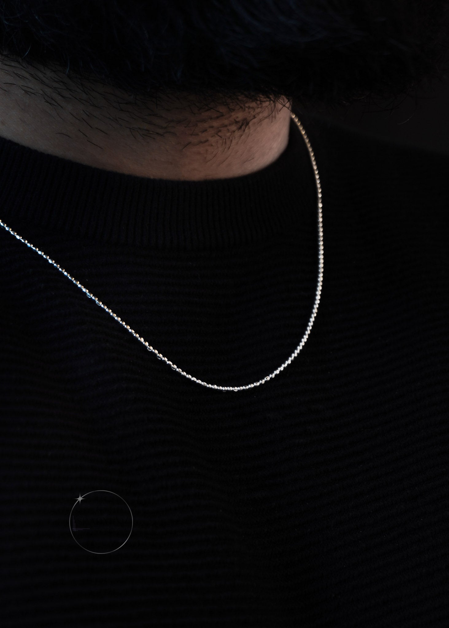 1mm sterling silver ball chain