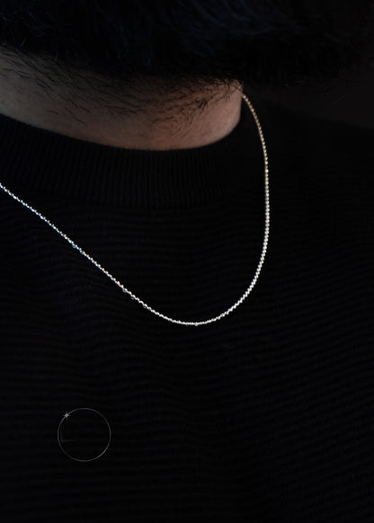1mm sterling silver ball chain