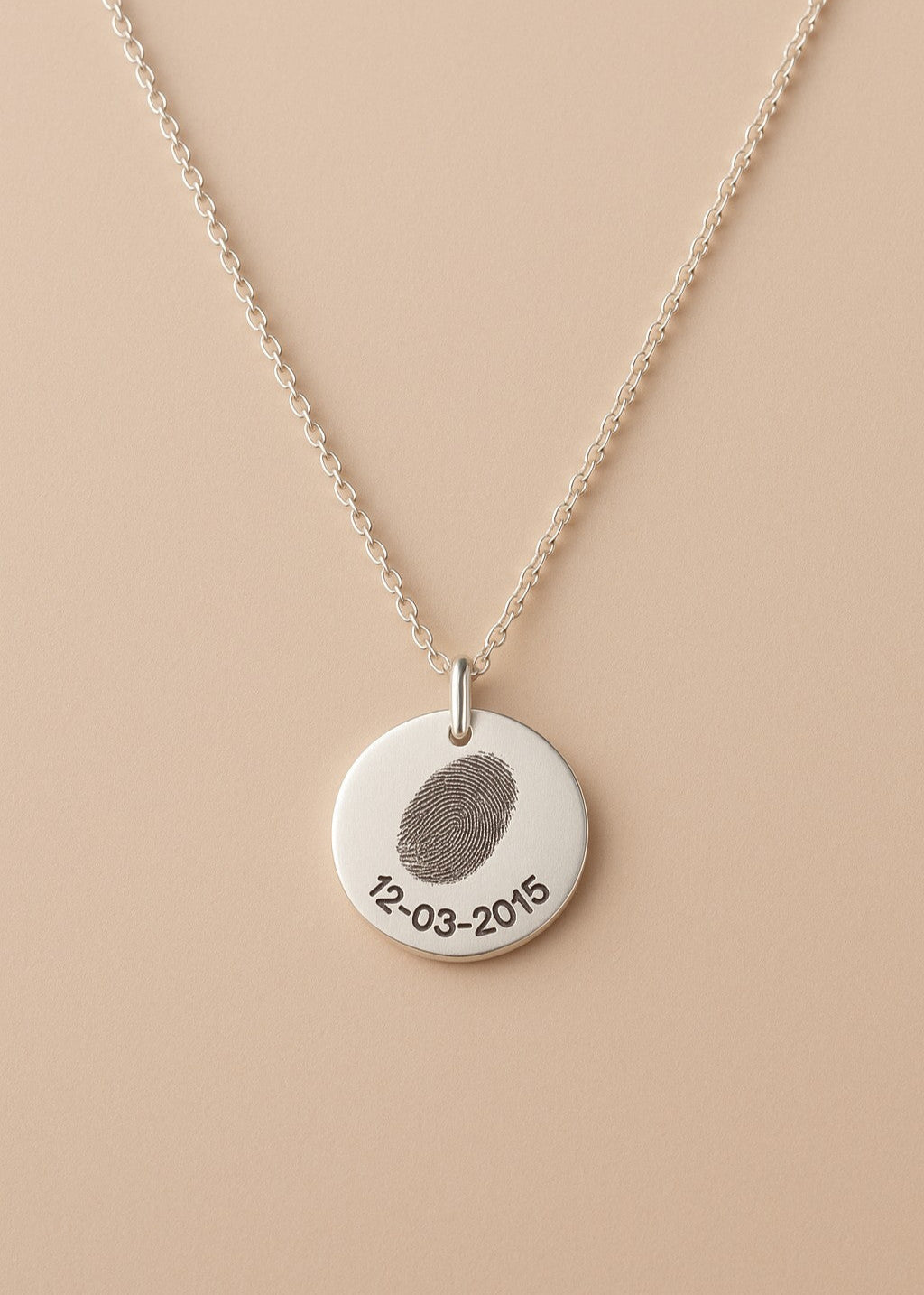 Fingerprint Necklace in Silver