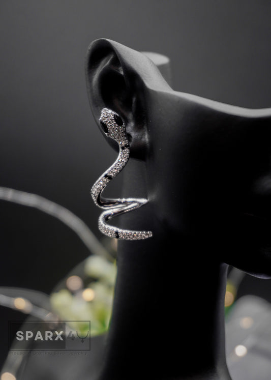 SPARKLY CZ SNAKE DANGLERS